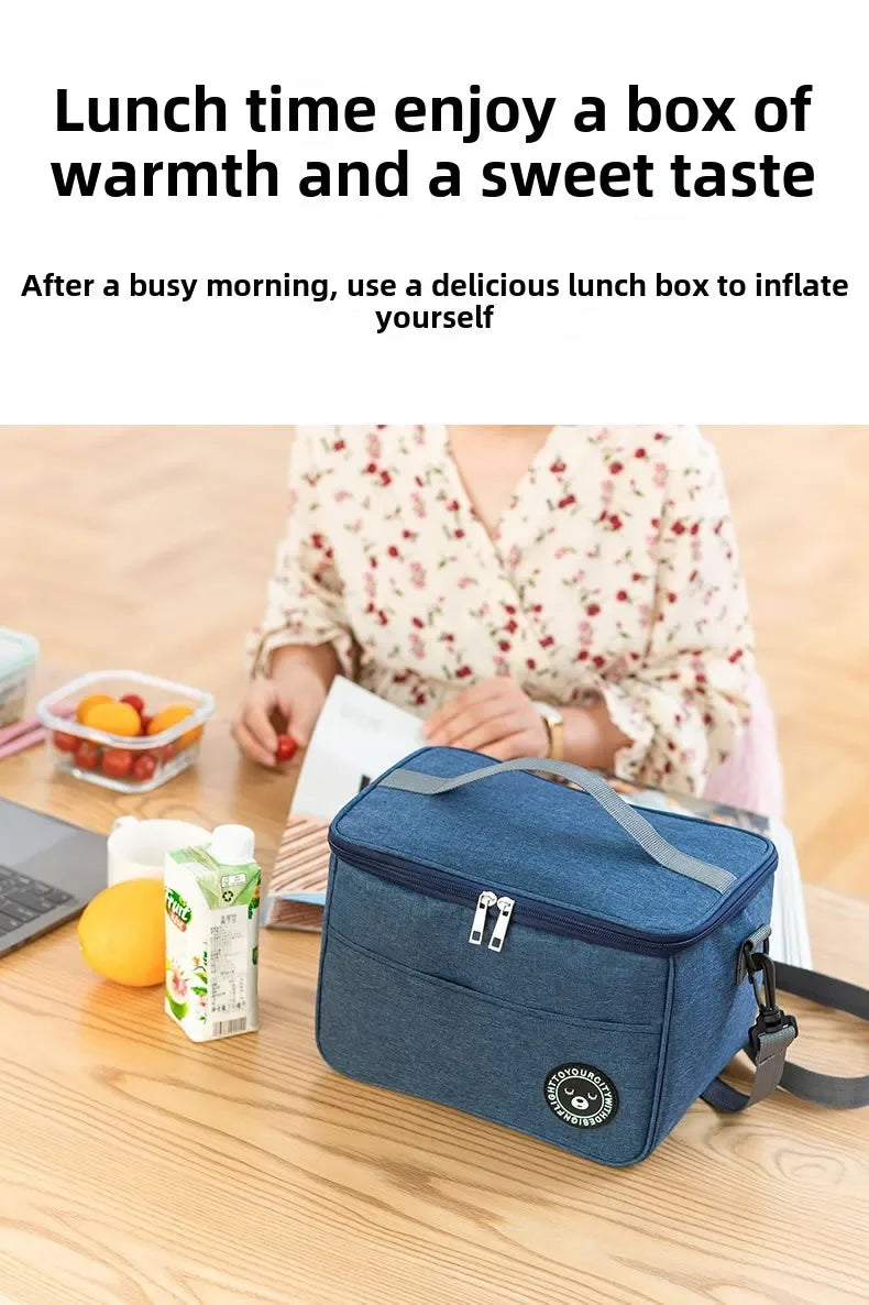 Lonchera Térmica Impermeable con Correa para Oficina y Picnic