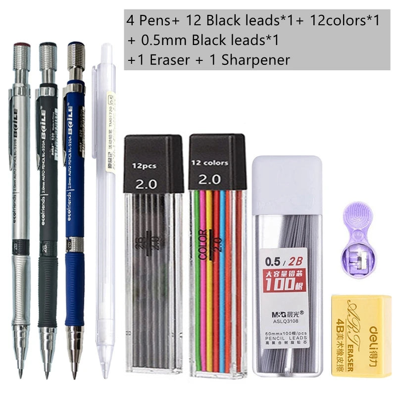 Lápiz Mecánico 2.0 mm con Recarga 2B