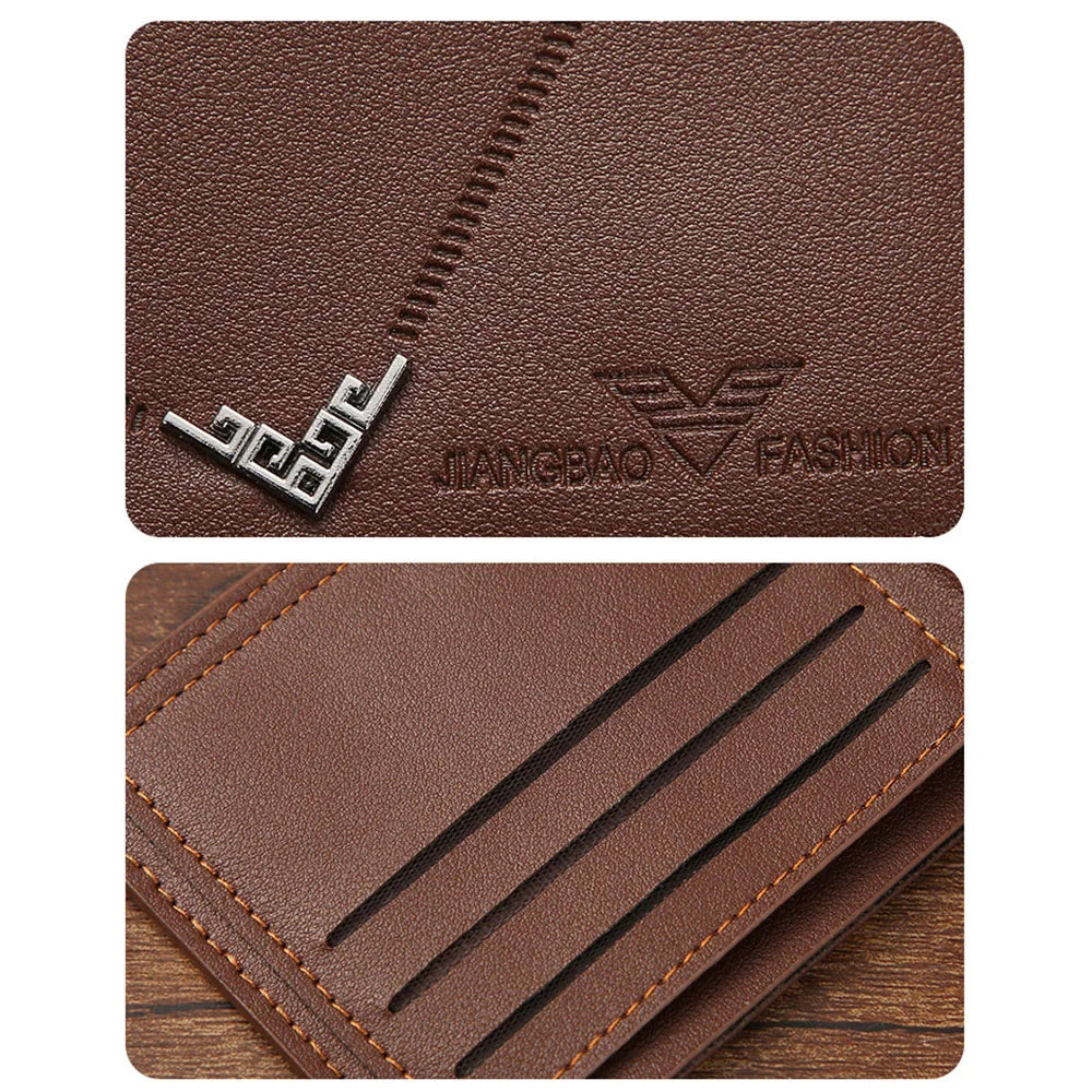 Clip de tarjeta de cuero con textura Lychee para hombre