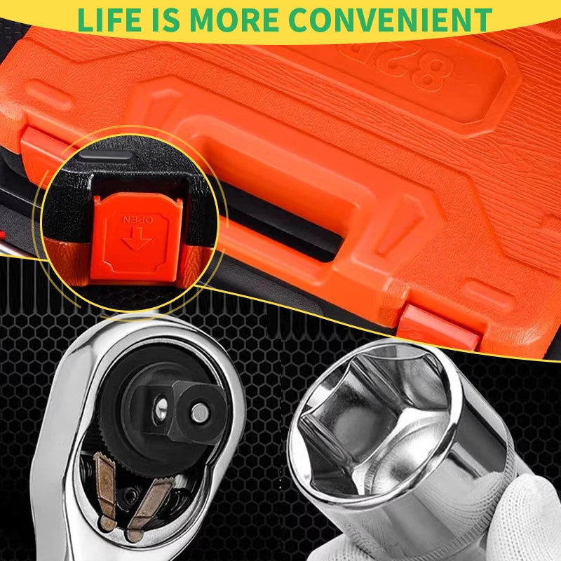Kit de Herramientas Automotrices 12 Piezas con Matraca