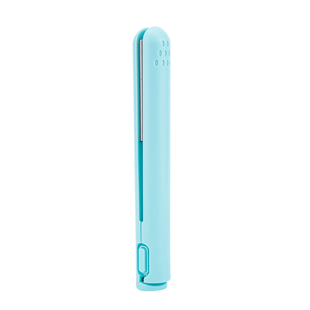 Rizador de Pelo Pequeño Portátil 2 en 1, Plancha de Pelo de Doble Uso con Conexión USB