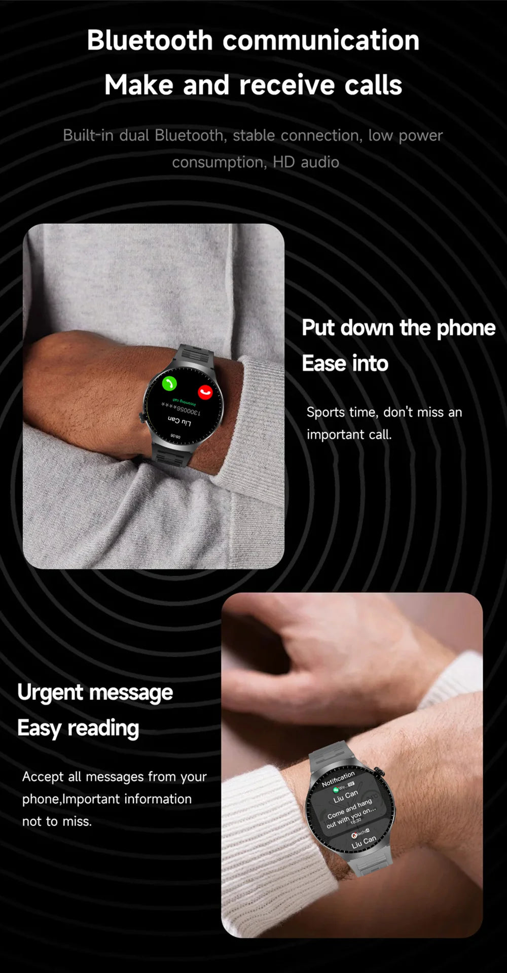 Smartwatch G.L Wear 2025 con Pantalla HD y Monitoreo de Salud