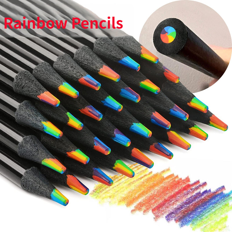Kit de Lápices Arcoíris para Dibujo y Arte