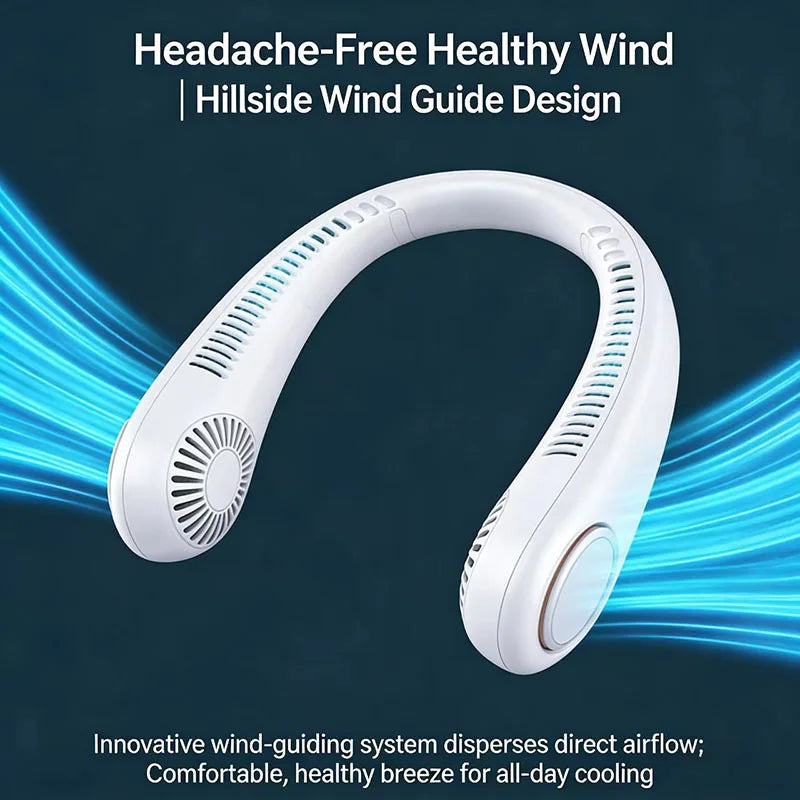 Mini Ventilador de Cuello Portátil sin Aspas