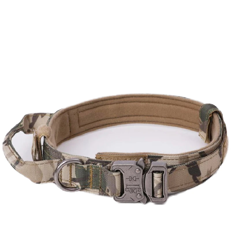 Collar y Correa Táctica Reflectante para Perros Grandes