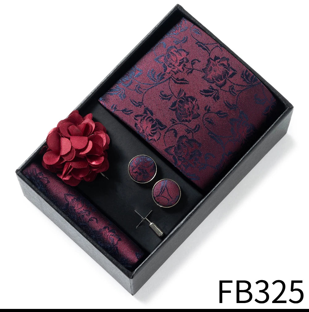 Set de Corbata Dorada de Lujo para Hombre en Caja de Regalo Premium