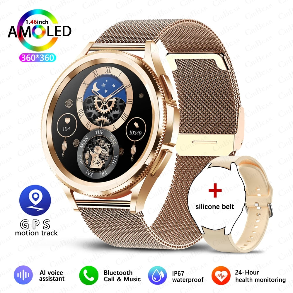 Smartwatch Deportivo 2025 para Hombre con Pantalla AMOLED e IP68
