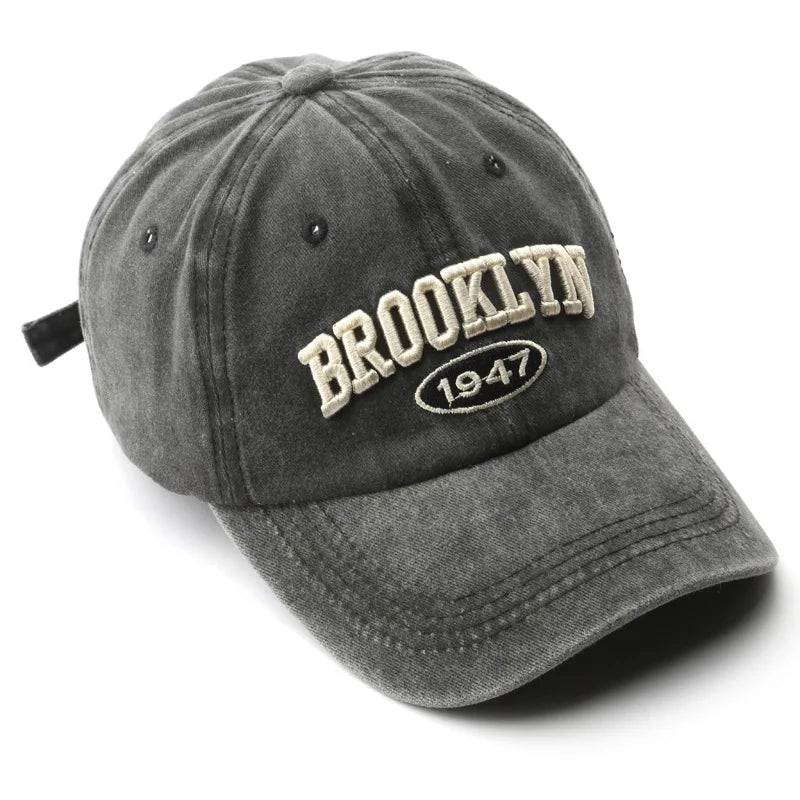 Gorras de béisbol Retro brooklyn Bordado de letras