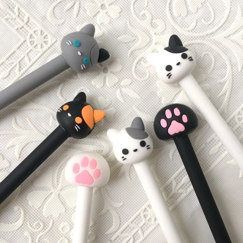 Set 10 Plumas de Gel de Gato Kawaii