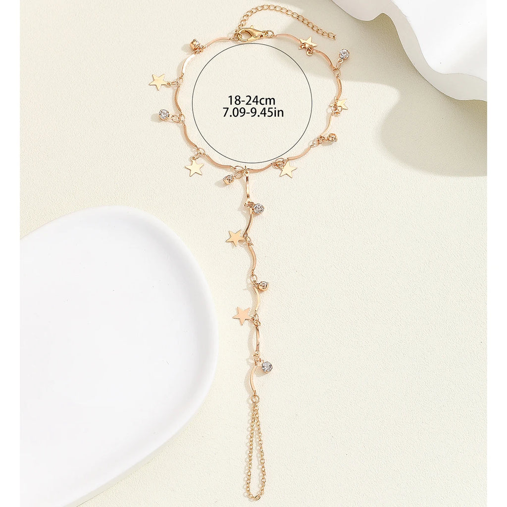 Pulsera Bohemia de Cristal Azul Vintage para Mujer