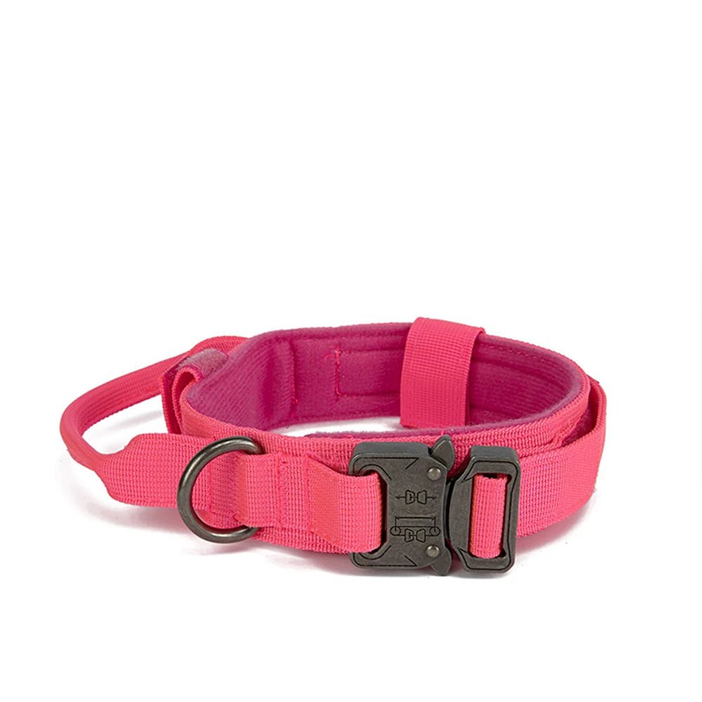 Collar y Correa Táctica Reflectante para Perros Grandes
