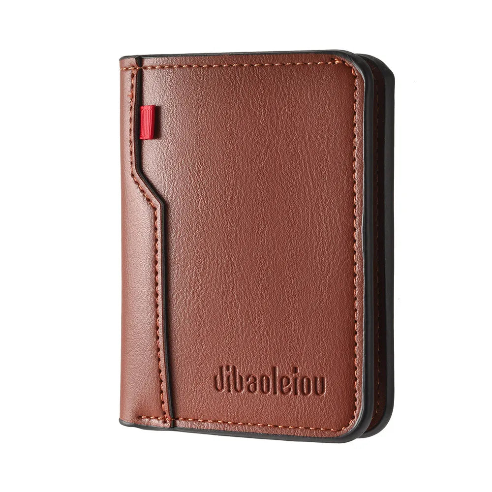 Mini billetera ultra fina de cuero, suave para tarjetas de crédito