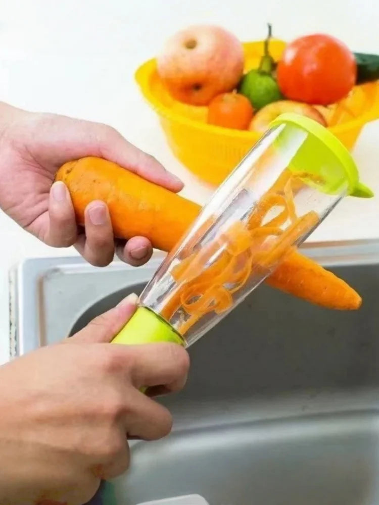Pelador de Frutas con Caja de Almacenamiento