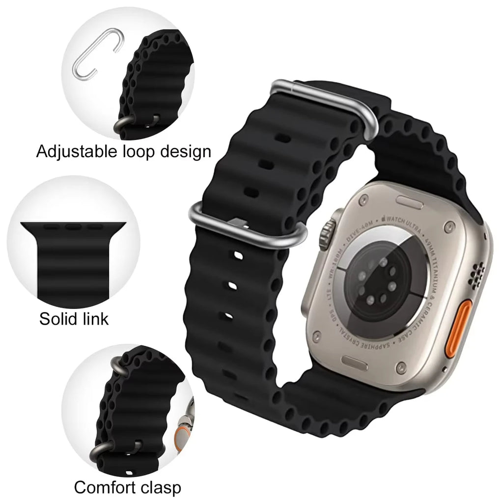 Correa Ocean de Silicón para Apple Watch Series y Ultra