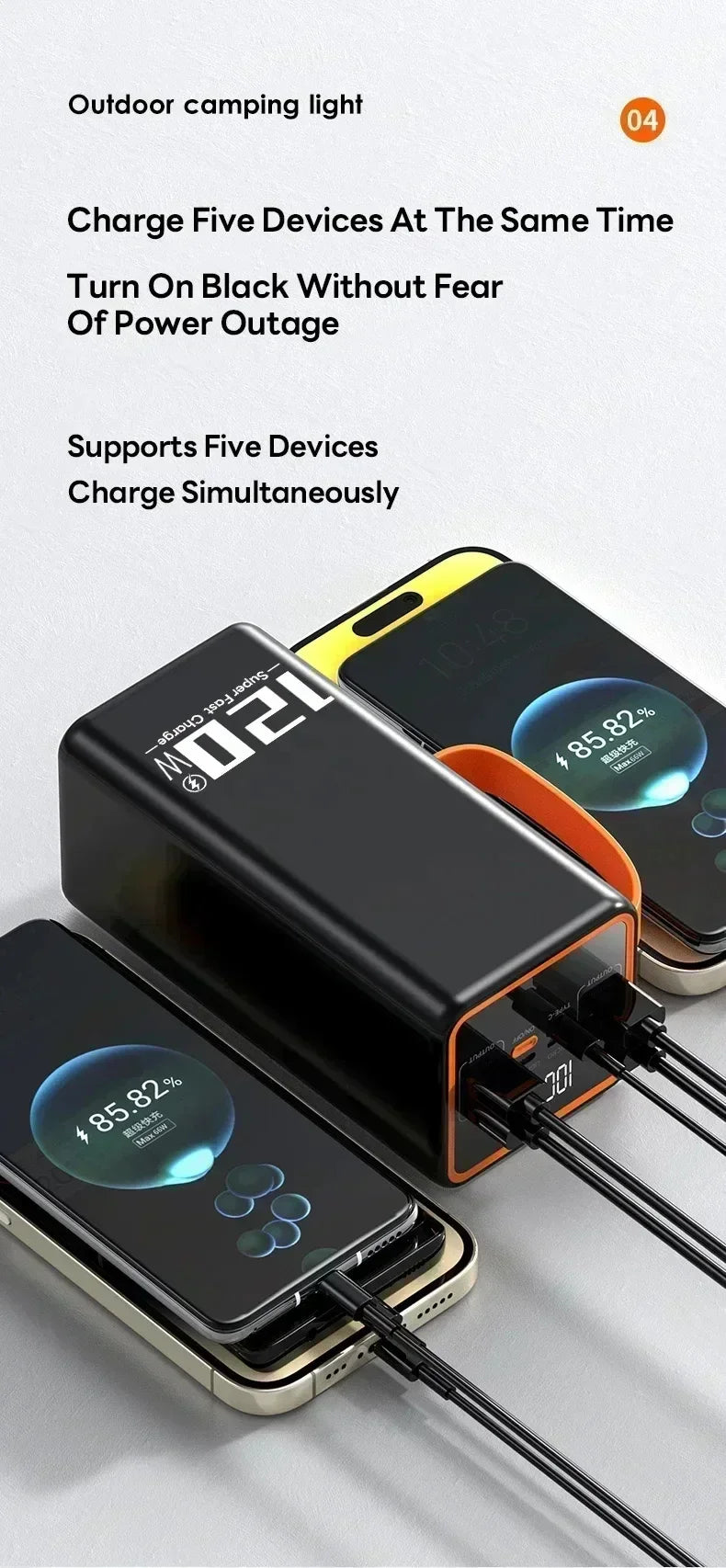 Power bank carga rápida para Phone y Samsung