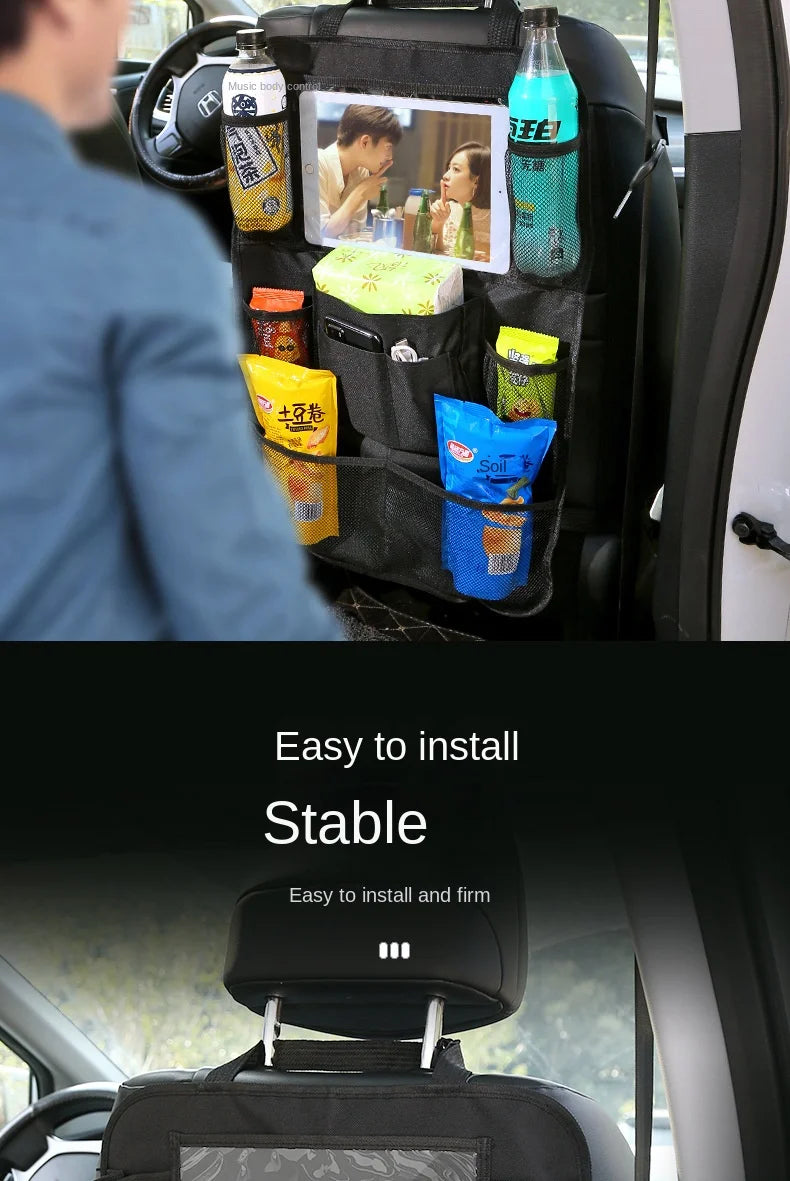 Organizador para Asiento de Auto con Porta Tablet y Bolsillos Multiusos