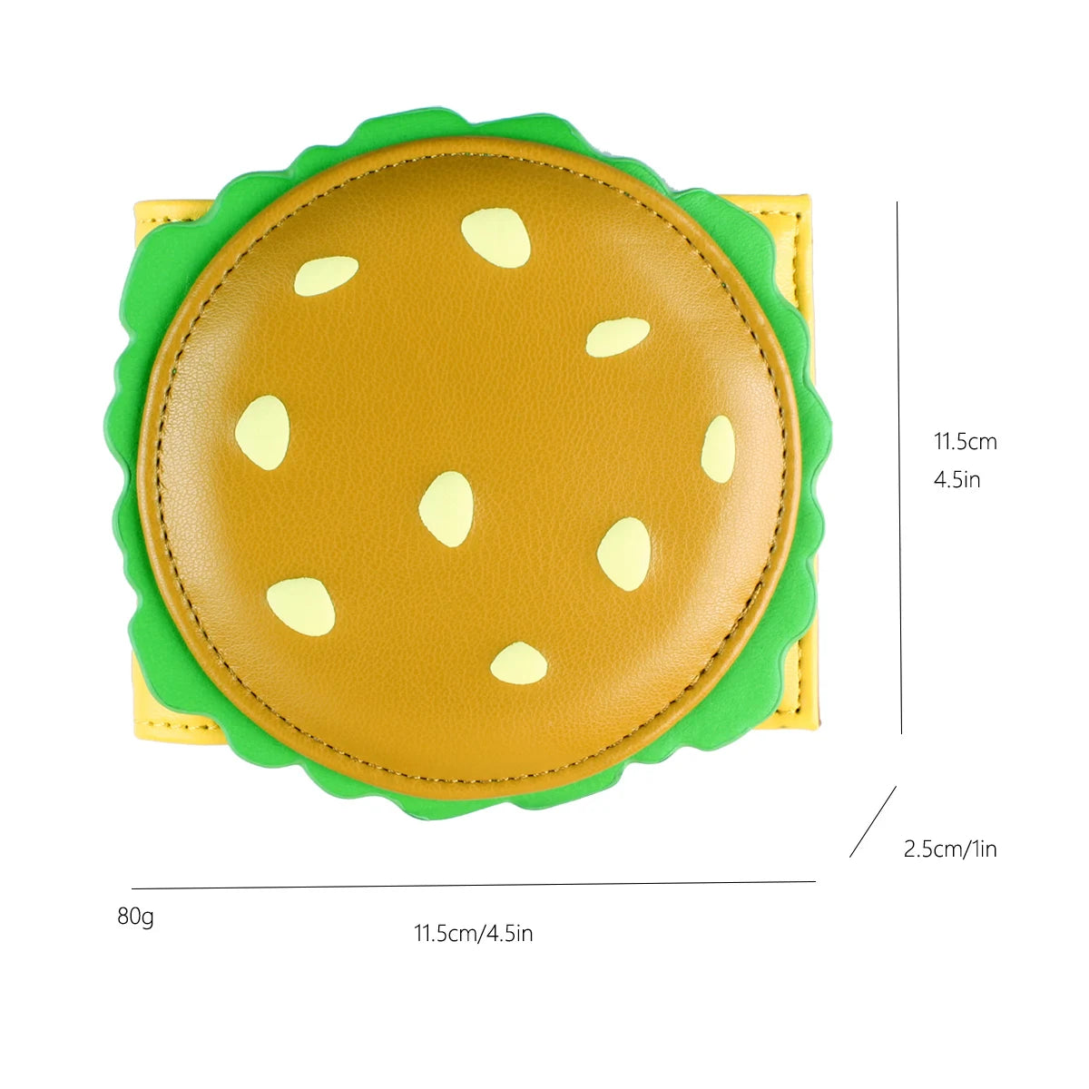 Cartera linda de mujer con forma de hamburguesa
