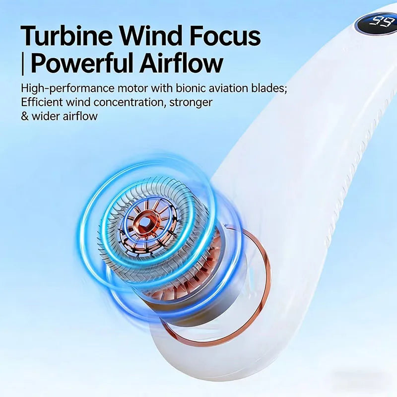 Mini Ventilador de Cuello Portátil sin Aspas
