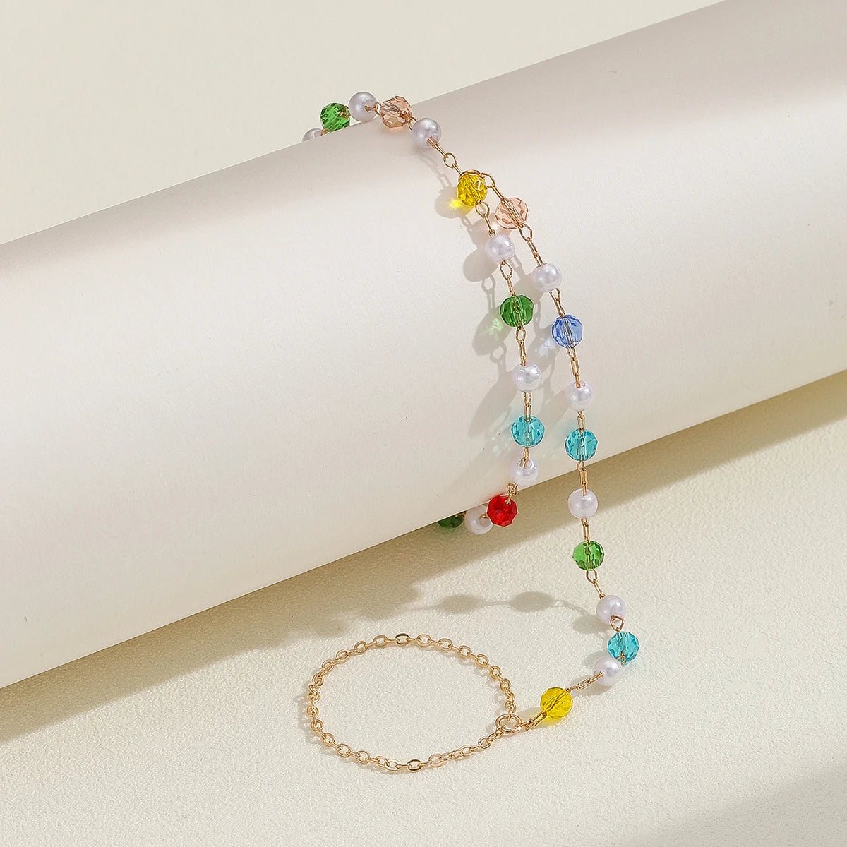Pulsera Bohemia de Cristal Azul Vintage para Mujer