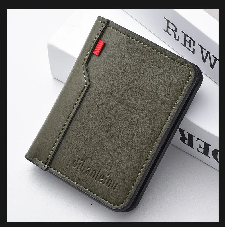 Mini billetera ultra fina de cuero, suave para tarjetas de crédito