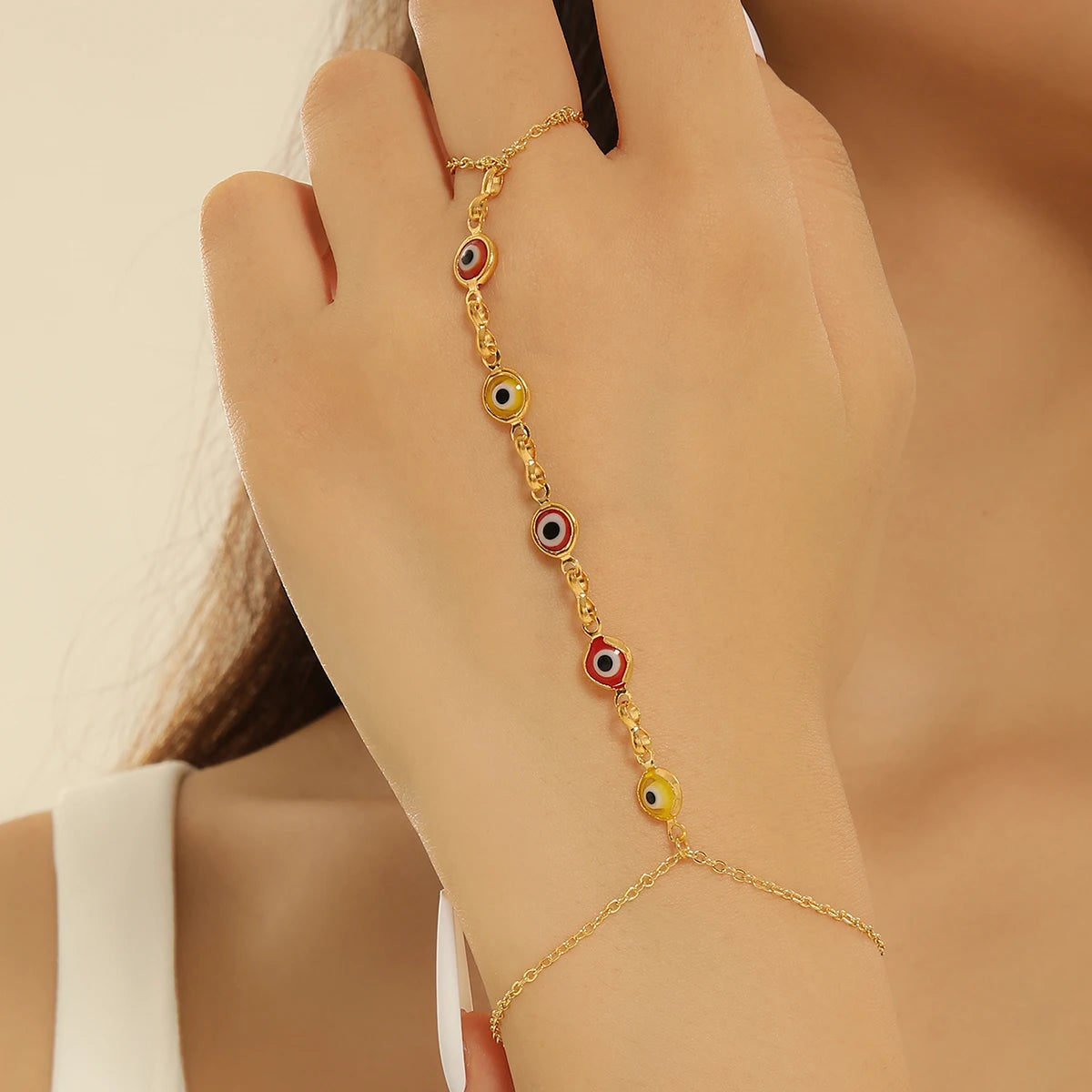 Pulsera Bohemia de Cristal Azul Vintage para Mujer
