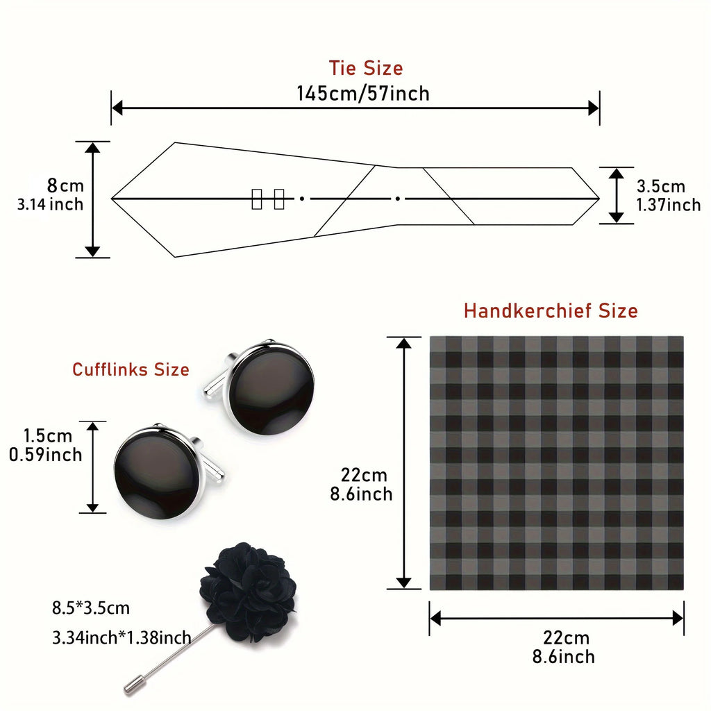 Set de Corbata Dorada de Lujo para Hombre en Caja de Regalo Premium