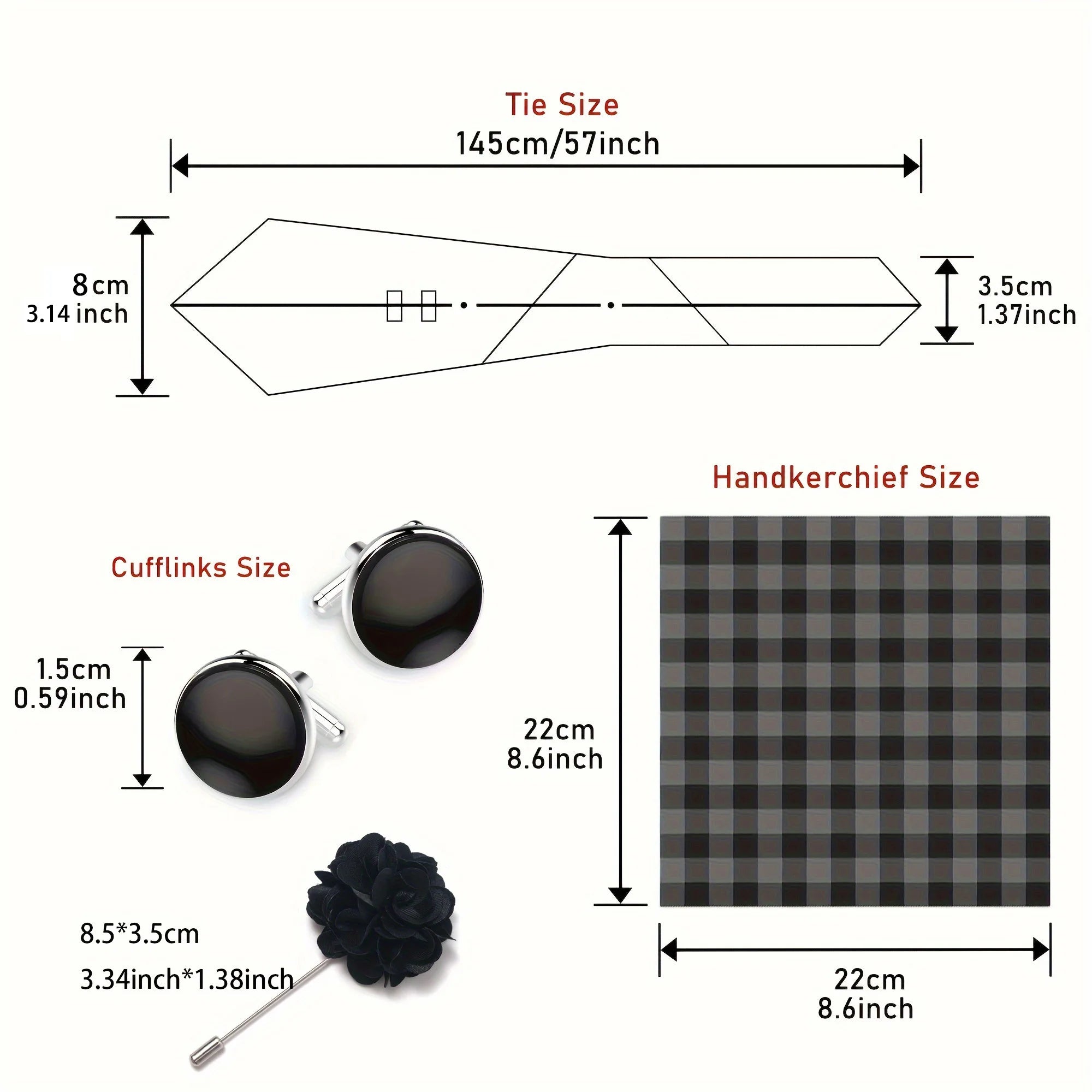 Set de Corbata Dorada de Lujo para Hombre en Caja de Regalo Premium