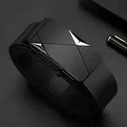 Cinturón Ejecutivo para Hombre con Hebilla Automática de Lujo