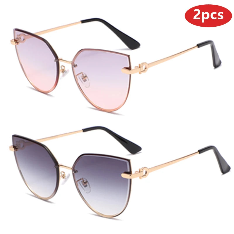 Gafas de sol tipo ojo de gato a la moda para mujer