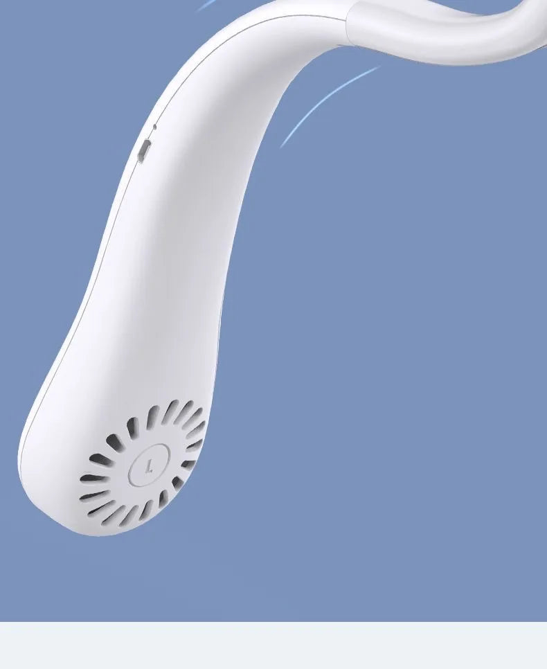 Mini ventilador montado en el cuello portátil sin aspas enfriador de aire recargable