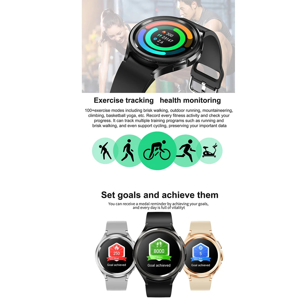 Smartwatch Deportivo 2025 para Hombre con Pantalla AMOLED e IP68