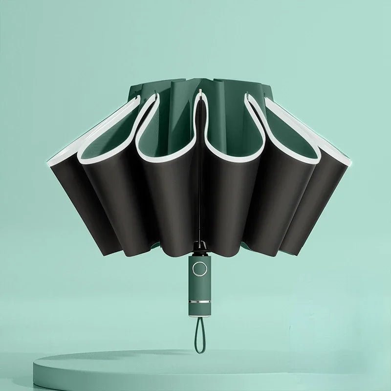 Paraguas plegable inverso completamente automático