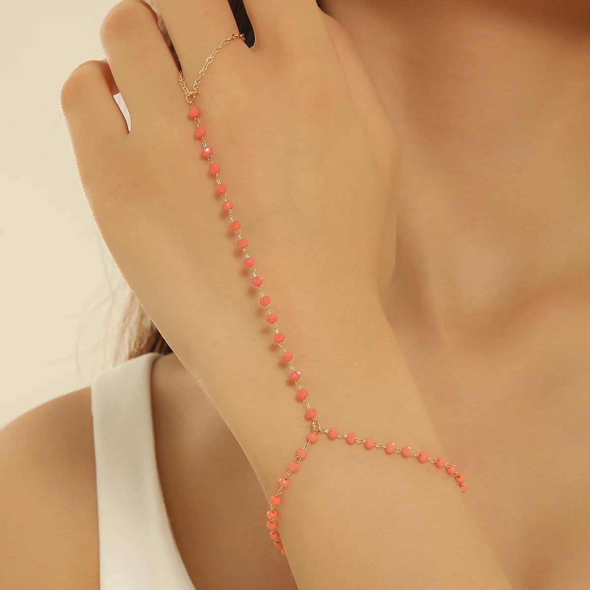 Pulsera Bohemia de Cristal Azul Vintage para Mujer