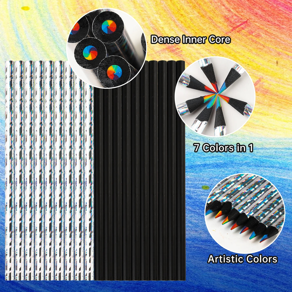 Kit de Lápices Arcoíris para Dibujo y Arte