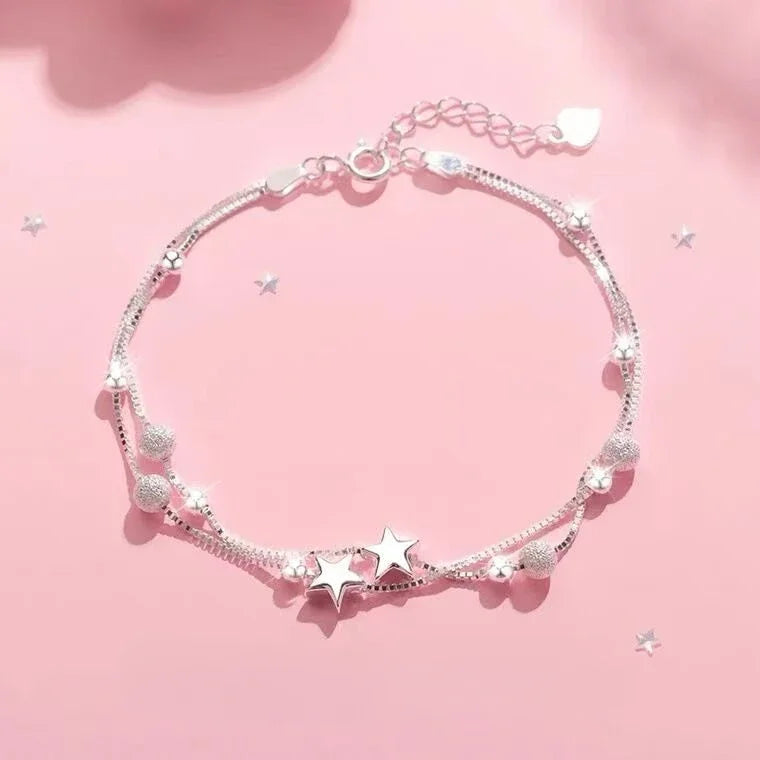 Juego de 4 pulseras de metal con gemas verdes y diamantes de imitación