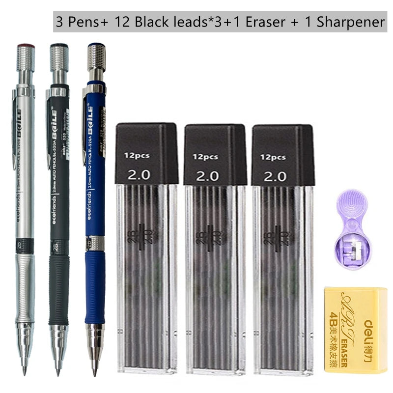 Lápiz Mecánico 2.0 mm con Recarga 2B