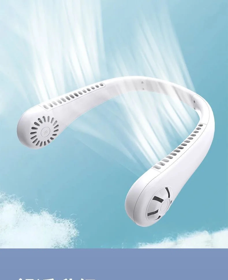 Mini ventilador montado en el cuello portátil sin aspas enfriador de aire recargable