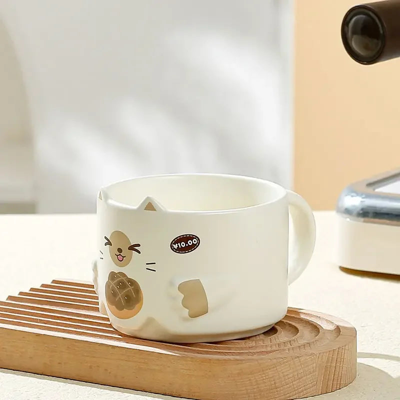 Taza de gato de ceramica
