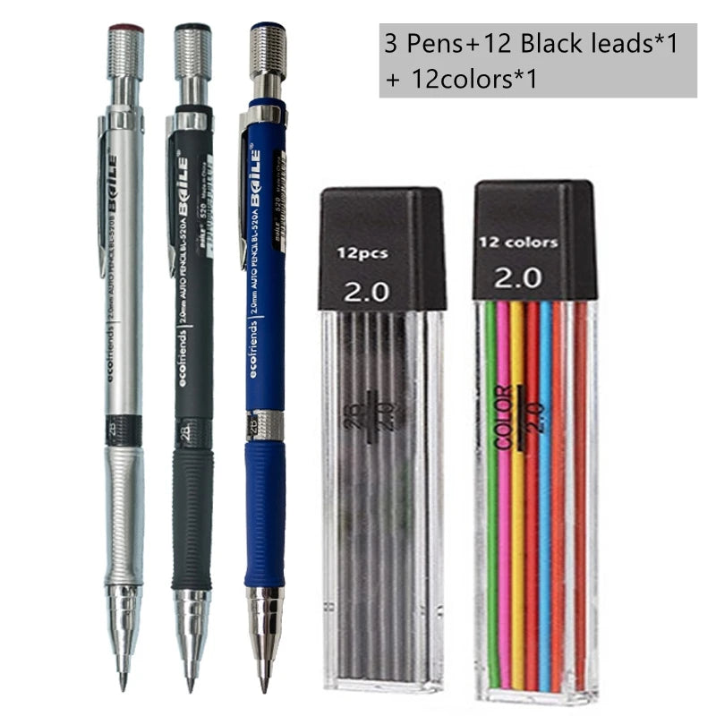 Lápiz Mecánico 2.0 mm con Recarga 2B
