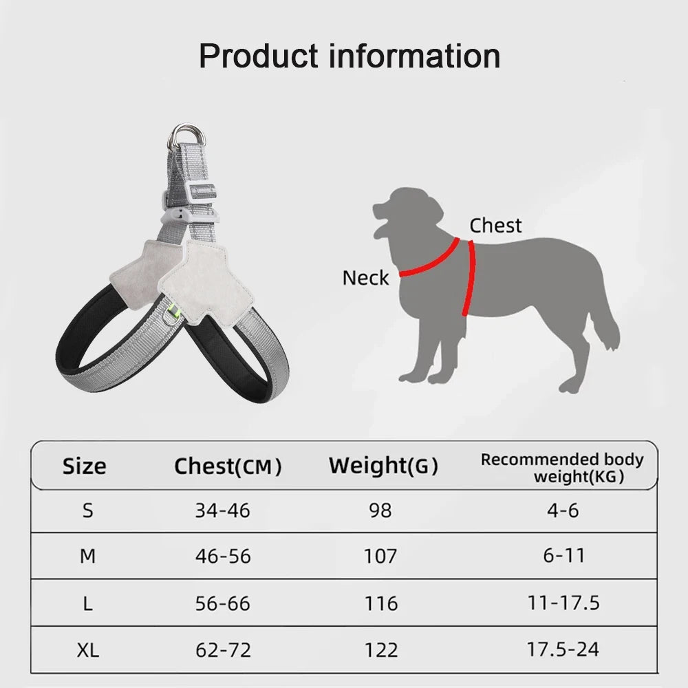 Arnés Reflectante Ajustable para Perros Pequeños y Medianos