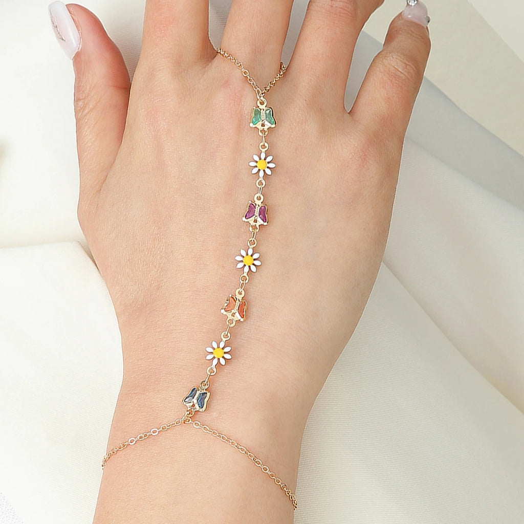 Pulsera Bohemia de Cristal Azul Vintage para Mujer