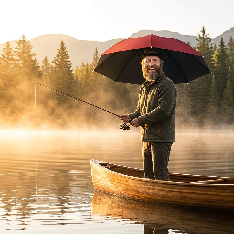 Sombrilla de Cabeza Manos Libres para Sol y Lluvia