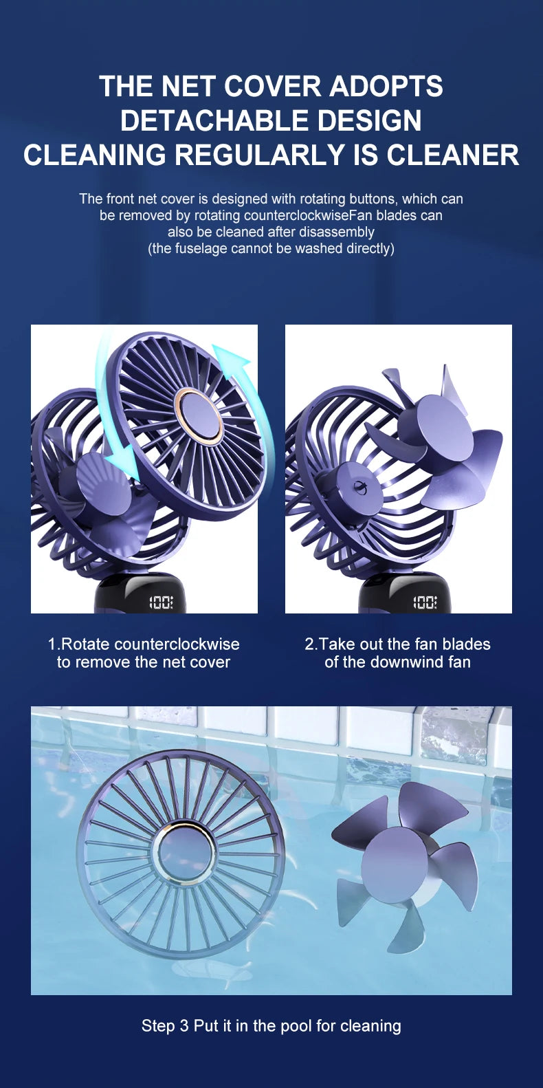 Mini ventilador de mano USB Ventilador portátil plegable
