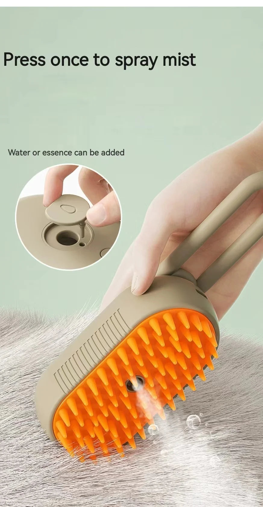 Cepillo de pelo 3 en 1 para perros y gatos, cepillo eléctrico de limpieza para mascotas