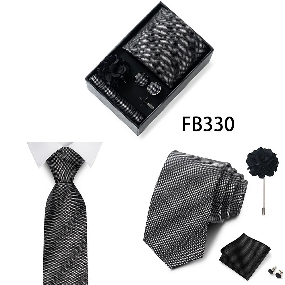 Set de Corbata Dorada de Lujo para Hombre en Caja de Regalo Premium