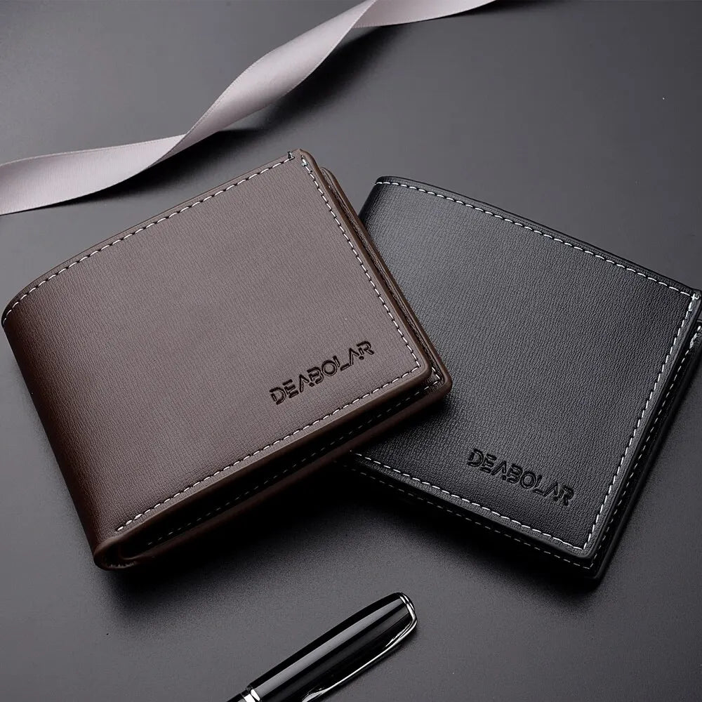 Cartera de cuero para hombre elegante