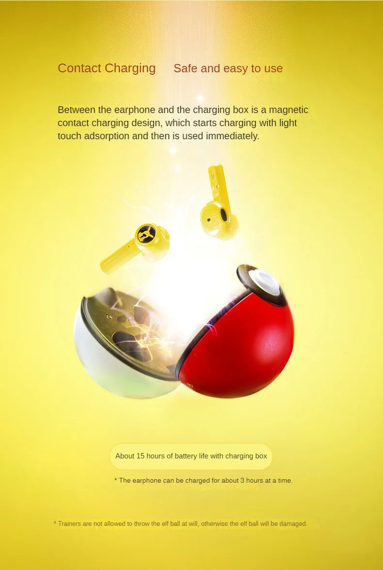 Auriculares inalámbricos Bluetooth de pokebola