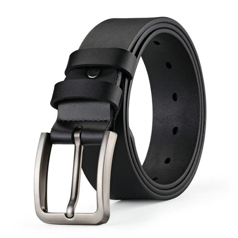 Cinturón Casual Ejecutivo para Hombre con Hebilla Cuadrada de Lujo