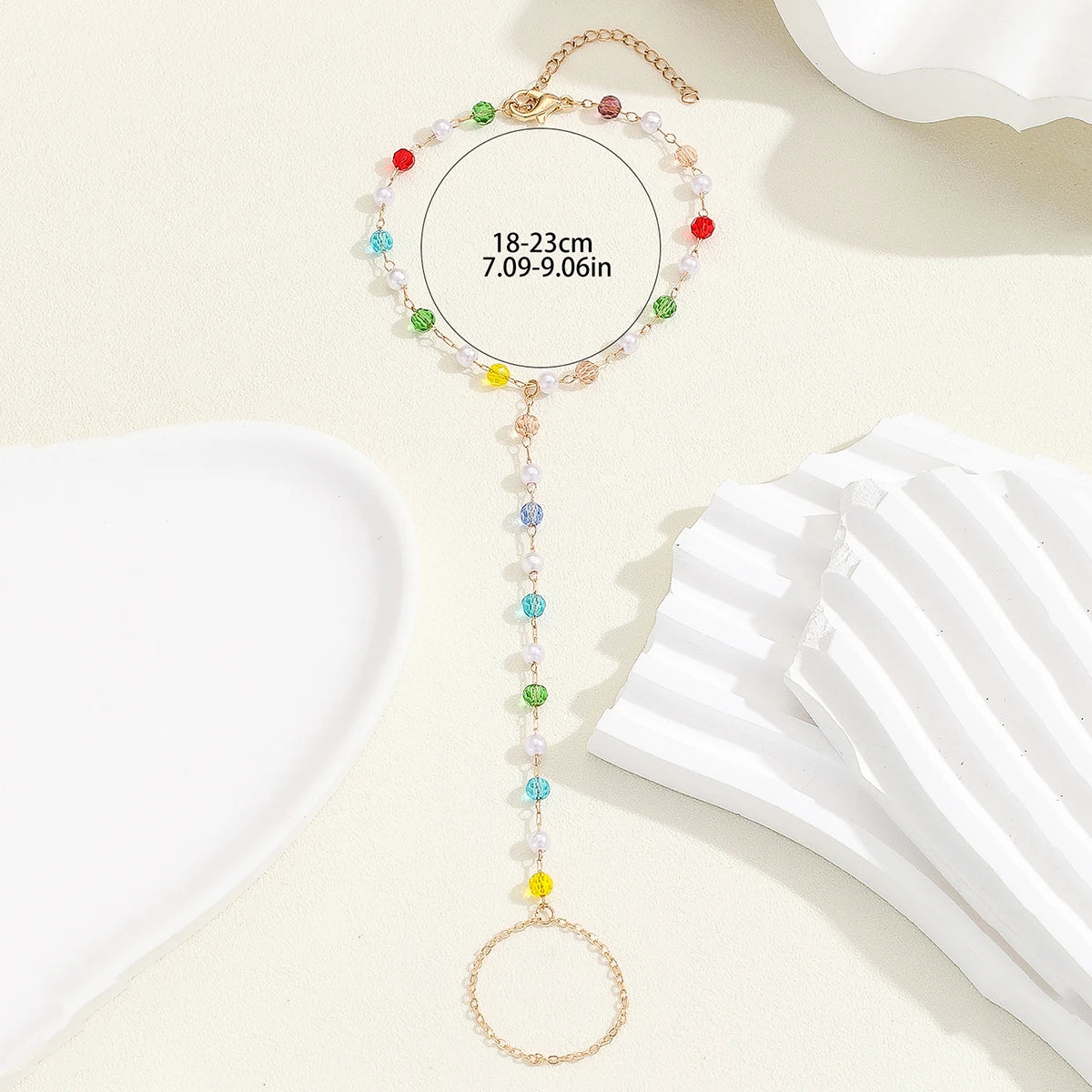 Pulsera Bohemia de Cristal Azul Vintage para Mujer