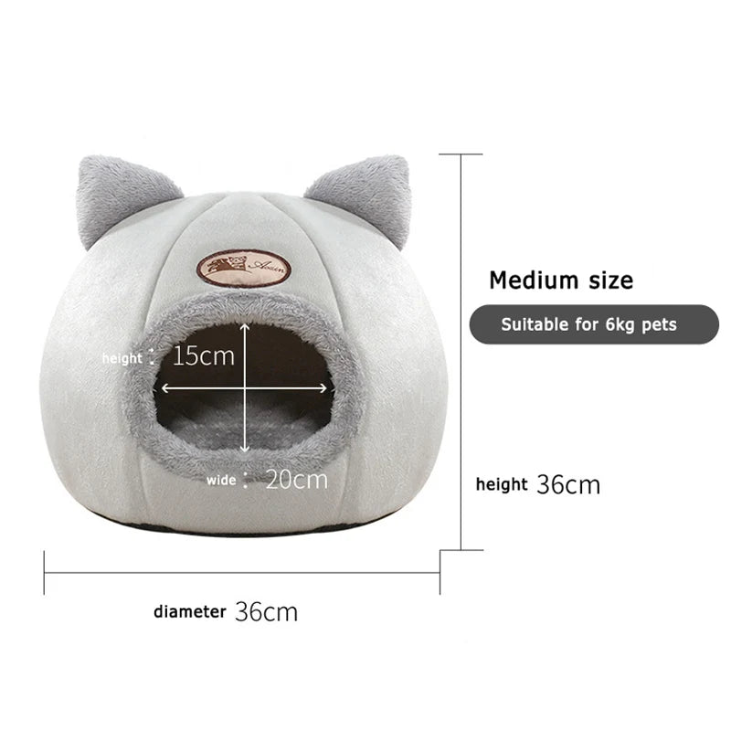 Cama para gatos a prueba de frío y cálido para invierno